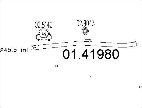 MTS 01.41980 - Avgasrör xdelar.se
