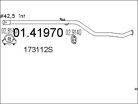 MTS 01.41970 - Avgasrör xdelar.se