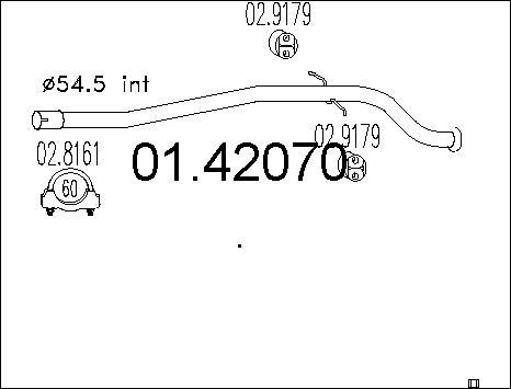 MTS 01.42070 - Avgasrör xdelar.se