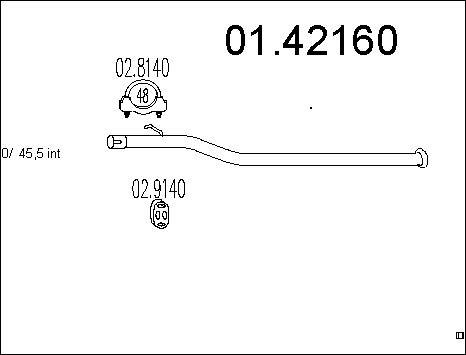 MTS 01.42160 - Avgasrör xdelar.se
