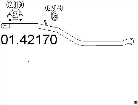 MTS 01.42170 - Avgasrör xdelar.se