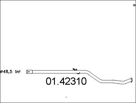 MTS 01.42310 - Avgasrör xdelar.se