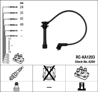 NGK 6209 - Tändkabelsats xdelar.se