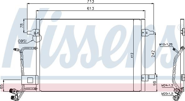 Nissens 94593 - Kondensor, klimatanläggning xdelar.se