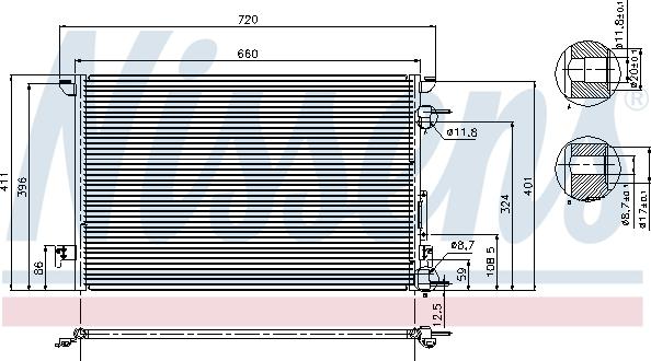 Nissens 94597 - Kondensor, klimatanläggning xdelar.se