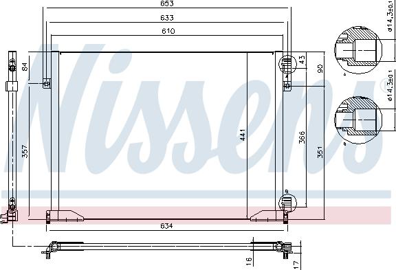 Nissens 94671 - Kondensor, klimatanläggning xdelar.se