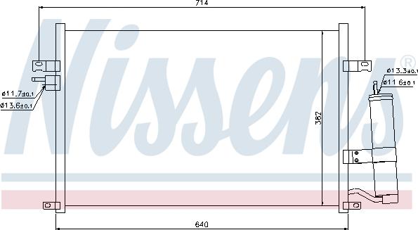 Nissens  94725 - Kondensor, klimatanläggning xdelar.se