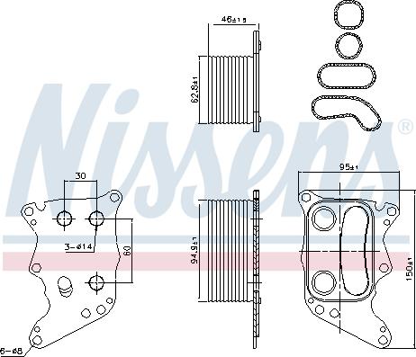 Nissens 90991 - Oljekylare, motor xdelar.se