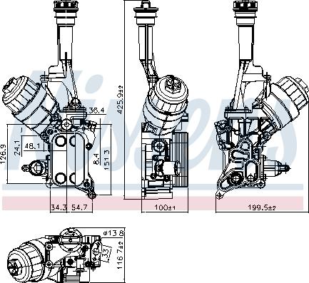 Nissens 90928 - Oljekylare, motor xdelar.se