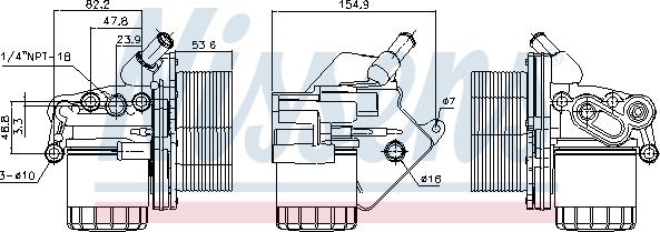 Nissens 90893 - Oljekylare, motor xdelar.se