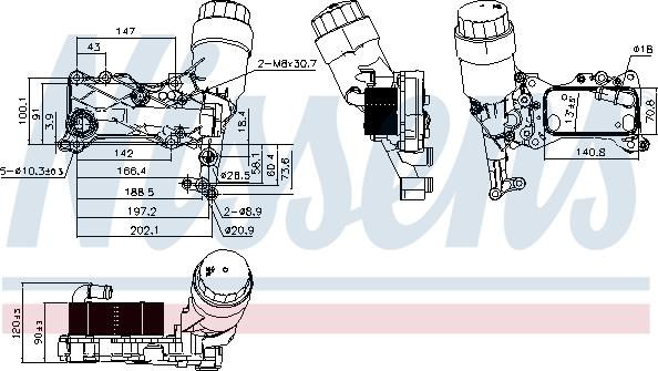 Nissens 90836 - Oljekylare, motor xdelar.se