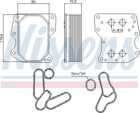 Nissens 90752 - Oljekylare, motor xdelar.se