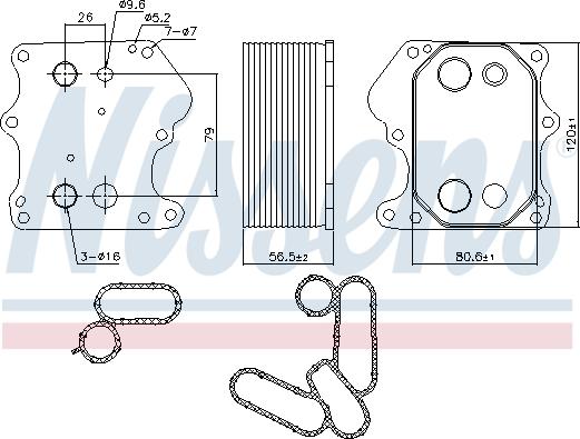 Nissens 91128 - Oljekylare, motor xdelar.se