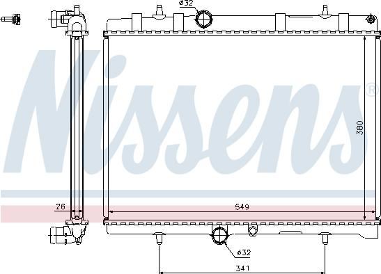 Nissens 63606A - Kylare, motorkylning xdelar.se