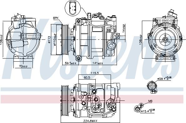 Nissens 89091 - Kompressor, klimatanläggning xdelar.se