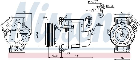 Nissens 89041 - Kompressor, klimatanläggning xdelar.se