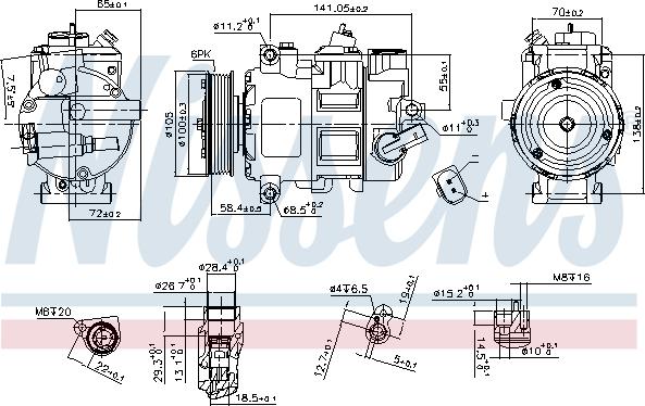 Nissens 890550 - Kompressor, klimatanläggning xdelar.se