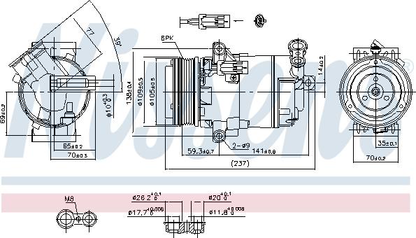 Nissens 890006 - Kompressor, klimatanläggning xdelar.se