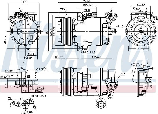 Nissens 890015 - Kompressor, klimatanläggning xdelar.se