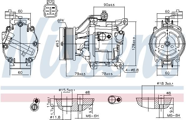 Nissens 890036 - Kompressor, klimatanläggning xdelar.se