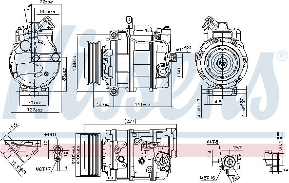 Nissens 890173 - Kompressor, klimatanläggning xdelar.se