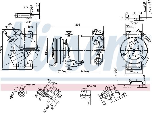 Nissens 890215 - Kompressor, klimatanläggning xdelar.se