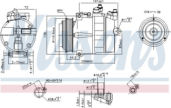 Nissens 89022 - Kompressor, klimatanläggning xdelar.se