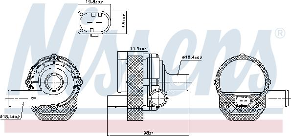 Nissens 831057 - Vattenpump xdelar.se