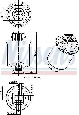 Nissens 301035 - Tryckkontakt, klimatanläggning xdelar.se