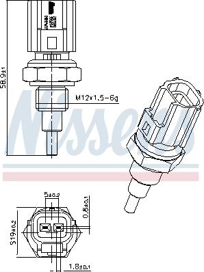 Nissens 207098 - Sensor, kylmedietemperatur xdelar.se