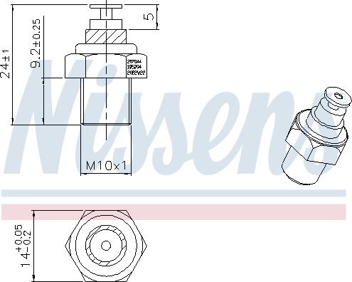 Nissens 207044 - Sensor, kylmedietemperatur xdelar.se