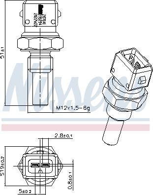 Nissens 207041 - Sensor, kylmedietemperatur xdelar.se