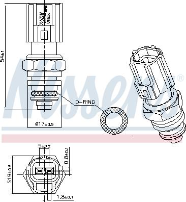 Nissens 207048 - Sensor, kylmedietemperatur xdelar.se