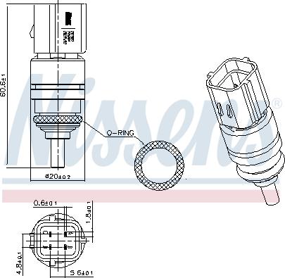 Nissens 207051 - Sensor, kylmedietemperatur xdelar.se