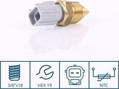 Nissens 207057 - Sensor, kylmedietemperatur xdelar.se