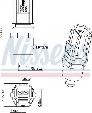 Nissens 207057 - Sensor, kylmedietemperatur xdelar.se