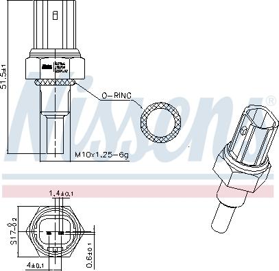 Nissens 207066 - Sensor, kylmedietemperatur xdelar.se