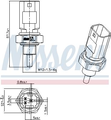 Nissens 207001 - Sensor, kylmedietemperatur xdelar.se