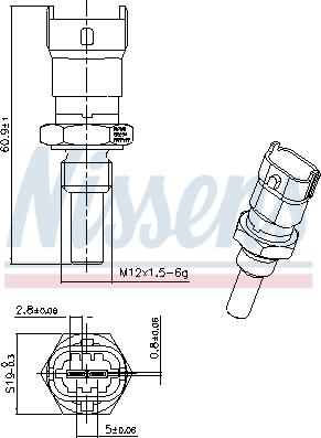 Nissens 207019 - Sensor, kylmedietemperatur xdelar.se