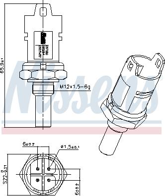 Nissens 207080 - Sensor, kylmedietemperatur xdelar.se