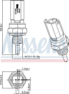 Nissens 207087 - Sensor, kylmedietemperatur xdelar.se