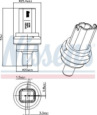 Nissens 207021 - Sensor, kylmedietemperatur xdelar.se