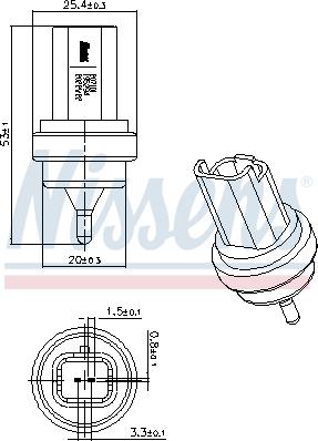 Nissens 207101 - Sensor, kylmedietemperatur xdelar.se