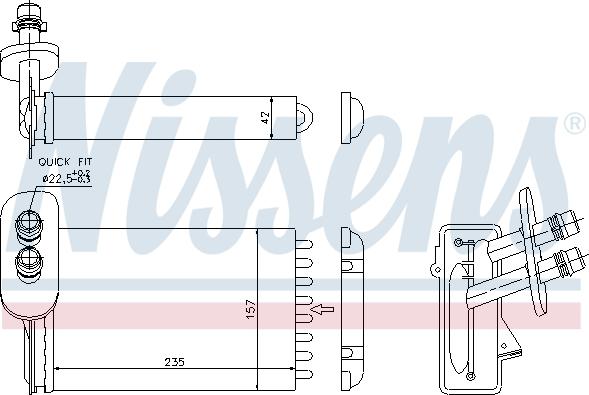 Nissens 73921 - Värmeväxlare, kupévärmare xdelar.se