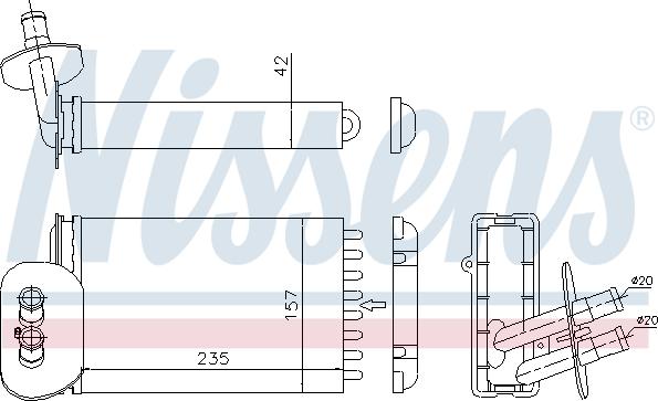 Nissens 73977 - Värmeväxlare, kupévärmare xdelar.se