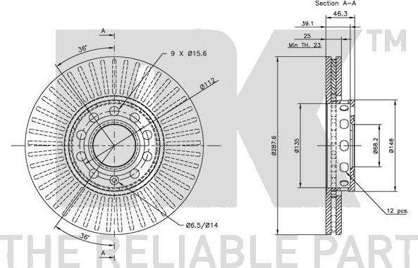 NK 204743 - Bromsskiva xdelar.se