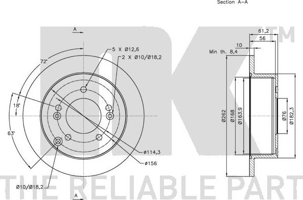 NK 313424 - Bromsskiva xdelar.se