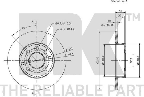 NK 203633 - Bromsskiva xdelar.se