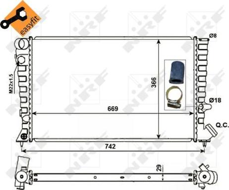 NRF 58101 - Kylare, motorkylning xdelar.se