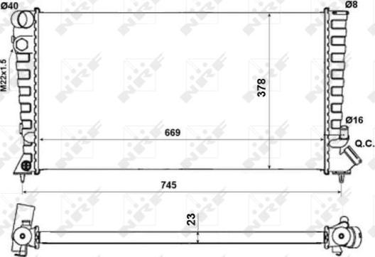 NRF 58189A - Kylare, motorkylning xdelar.se